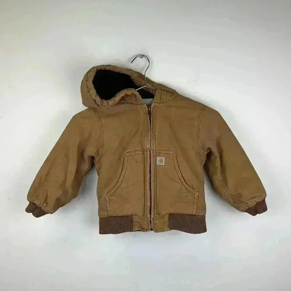 Carhartt Other - Carhartt Brown Hooded Jacket - Durable Youth Outerwear